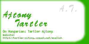 ajtony tartler business card